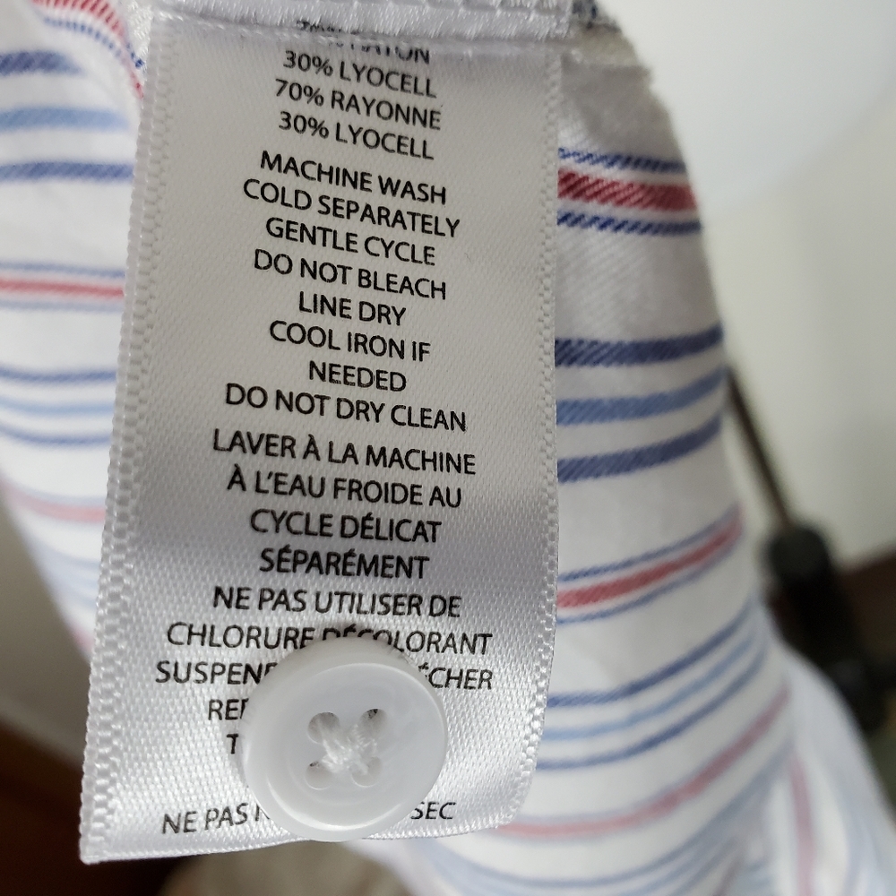 Beachlunchlounge Top Shirt Striped Boho Beach Summer Spring Coastal Neutral - Picture 9 of 10